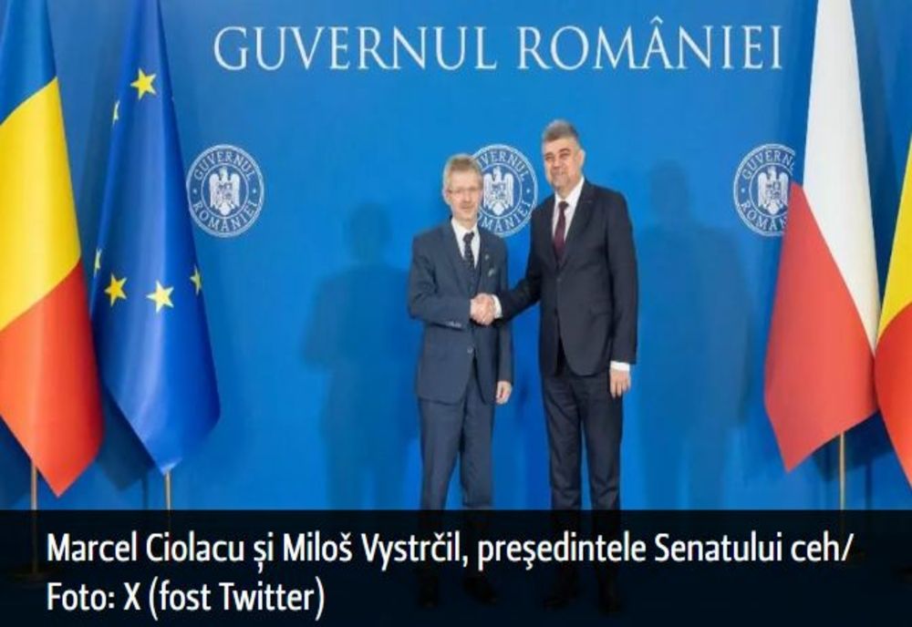 Cehia sprijină aderarea României la spaţiul Schengen. Anunțul lui Ciolacu după întrevederea cu preşedintele Senatului ceh