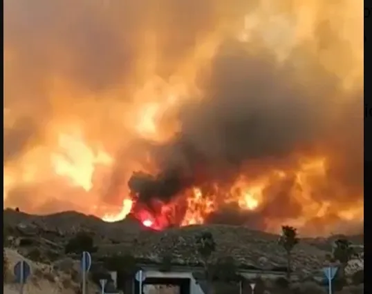 Incendiu major în vestul Spaniei, aproape de granița cu Portugalia: 12 sate evacuate