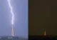 Imagini spectaculoase din Paris. Fulgerele au lovit Turnul Eiffel